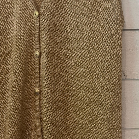 Koret Brushed Gold  Knit Vest with Gold Accents - Picture 4 of 16